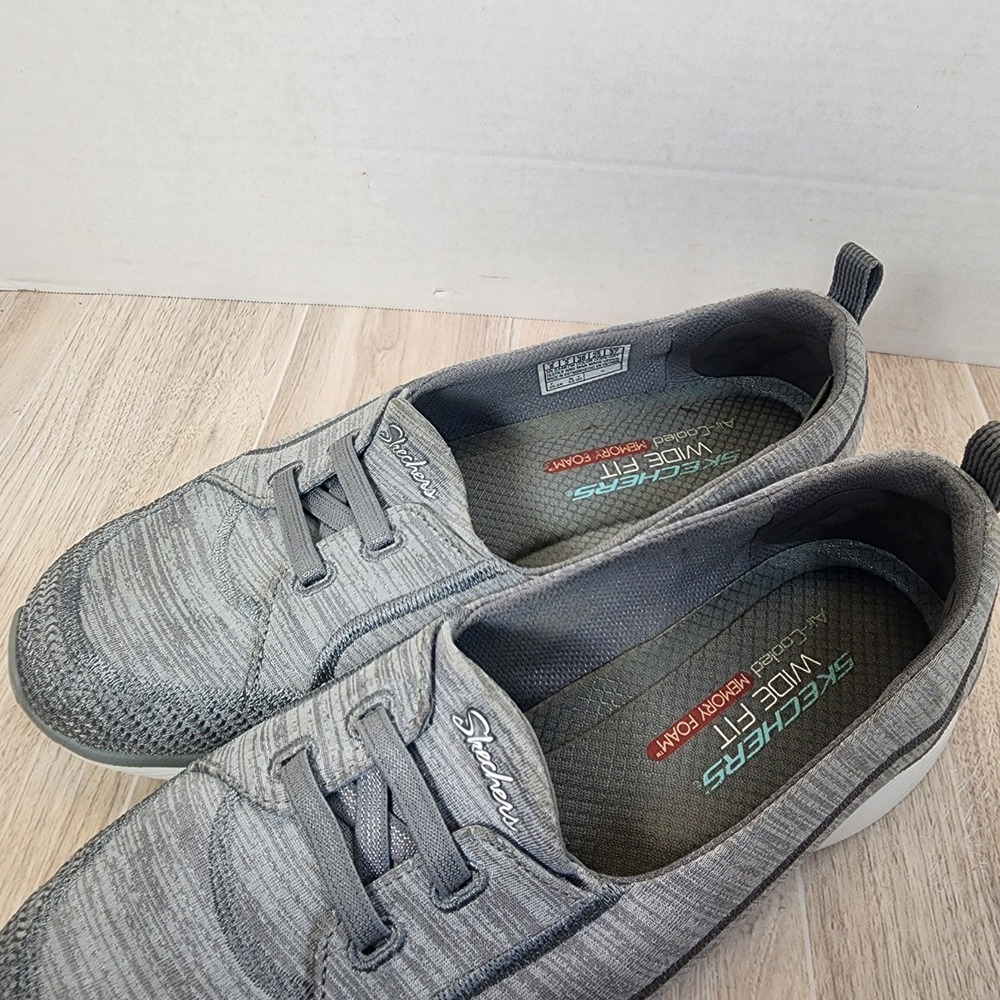 Skechers Microburst 2.0 Slip On Topnotch  Womens Size  8 Gray  Memory Foam - Picture 6 of 10